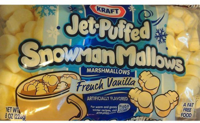 JetPuffed 마시멜로우 마시멜로 크래프트 제트 퍼프드 스노우맨 말로우 프렌치 바닐라 마시멜로 8온스., 코코아/바닐라, 226g, 1개