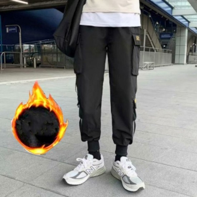 기모안감 시보리 허리밴딩 카고팬츠 패션 데일리룩 남자기모바지 트레이닝조거팬츠