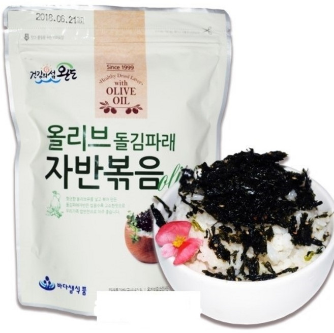 바다샘식품 올리브 돌김파래 자반볶음 70G, 5개