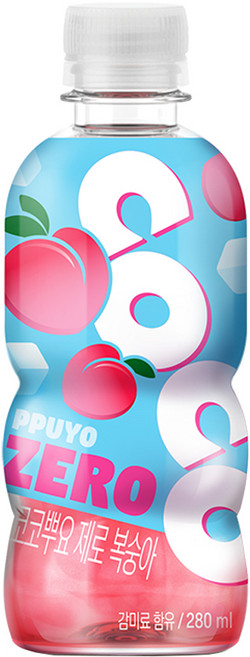 팔도 코코뿌요 복숭아맛 제로, 12개, 280ml