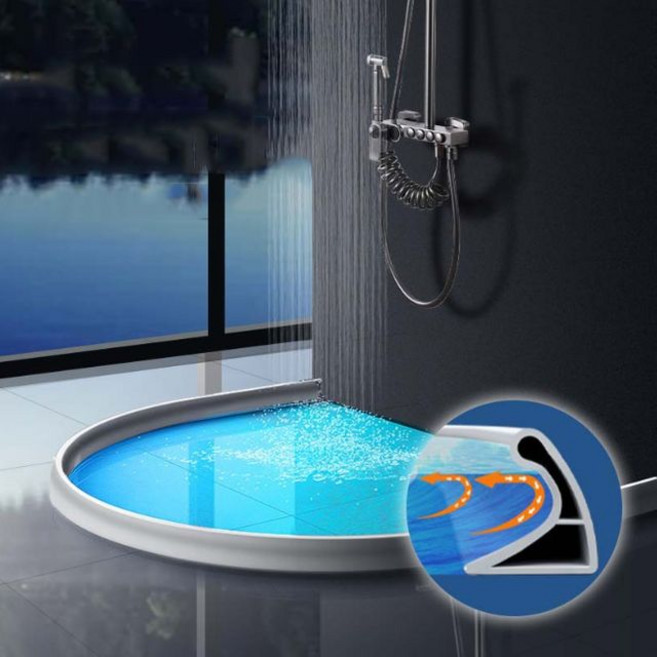 키밍 2M 샤워부스 물막이 화장실 DIY 실리콘 물차단, 3x4.5cm-2M, 1개