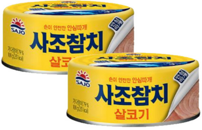 사조해표 살코기 참치 안심따개, 20개, 100g