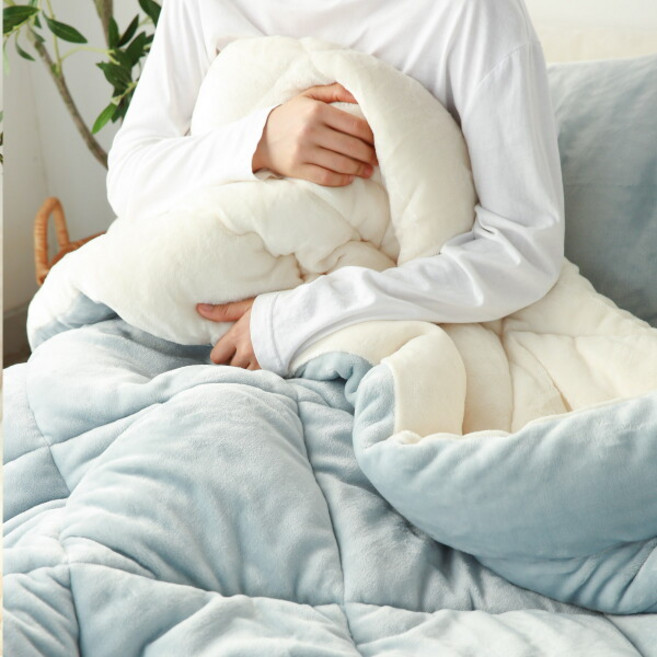 [아망떼] 소울메이트 플란넬 극세사 겨울 차렵이불 베개세트SS