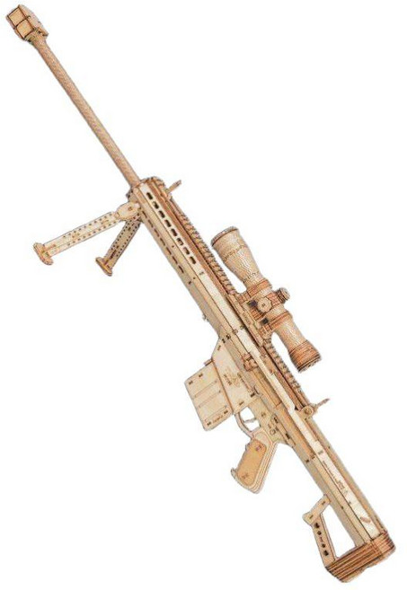 나무 모형 스나이퍼 저격총 DIY 조립 키트 배럿 M249, A