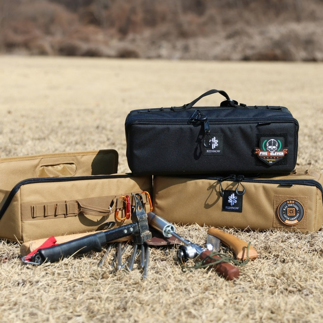 레드스노우 멀티 공구 팩가방 단조 파우치 캠핑팩가방, 팩가방 블랙, 1개