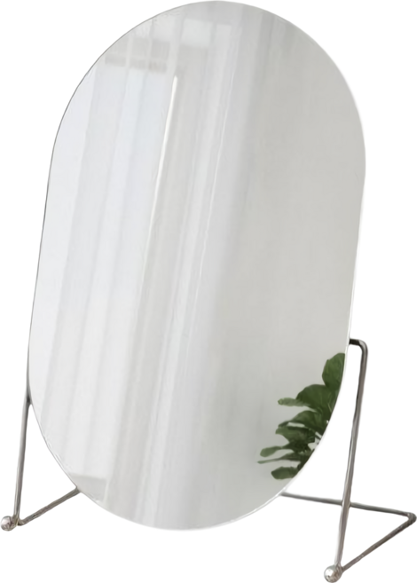 만만템 탁상 거울 화장 각도조절 메탈 화장 스탠드 모던킹, 모던킹 실버