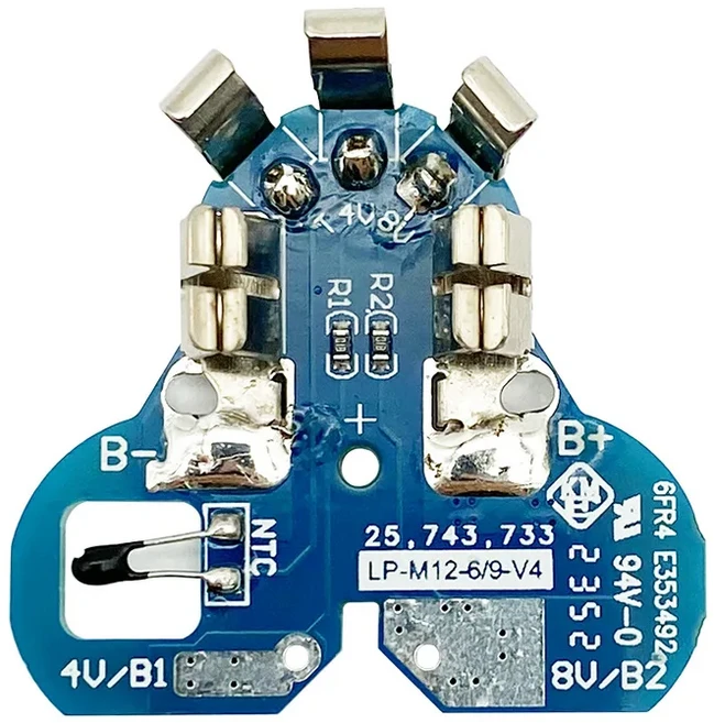 호환리튬 이온 배터리 플라스틱 케이스 셀 없음) PCB 회로 기판 12V 1.3Ah 48-11-2411, 02 PCB, 1개