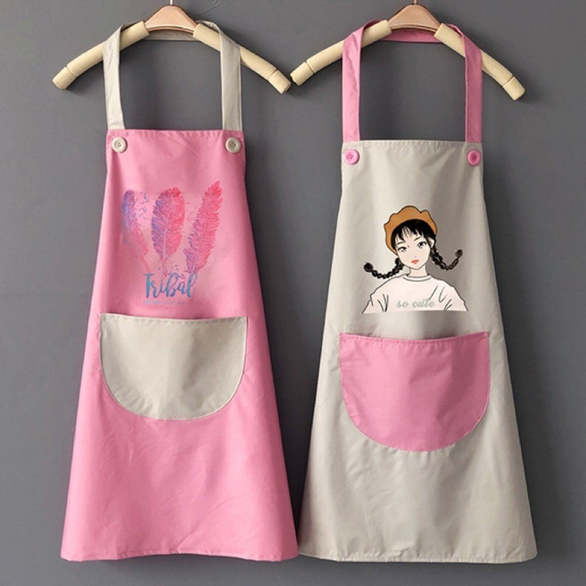 防水圍裙 居家大口袋設計 廚房適用, 1個