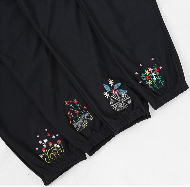 큰언니큰오빠 춘추배기바지 자수바지 밴딩 팬츠 몸빼바지 일바지 엄마옷 할머니옷