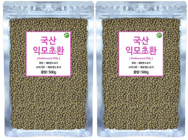 익모초환 국내산 익모초 및 국산 부원료 함유, 2개, 500g