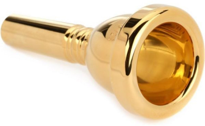 바흐 341 클래식 시리즈 금도금 대형 샹크 트롬본 마우스피스 - 1-1/2G, 바흐 341 클래식 시리즈 금도금 대형 샹크 트롬본 마