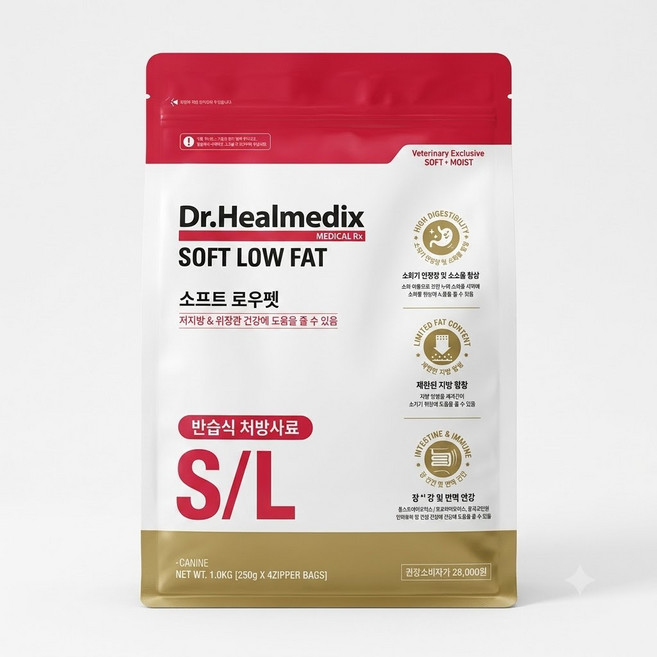 닥터힐메딕스 S/L 소프트 로우펫 1kg 저지방 위장관리 반습식, 1개, 쌀