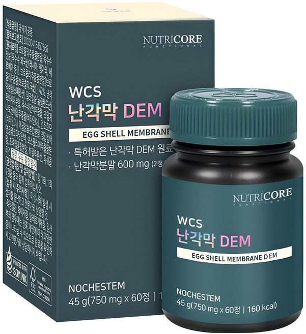 뉴트리코어 난각막 DEM 45g, 60정, 1개