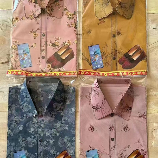 紙紮襯衣套裝 男女清明祭祖上墳衣服, 1個, 女款,2套