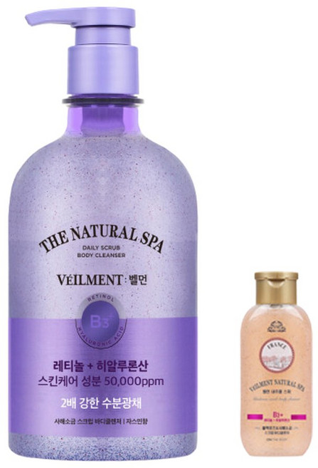 벨먼 스파 스크럽 수분광채 바디워시 자스민 600g + )블랙로즈 바디워시 200g, 1개