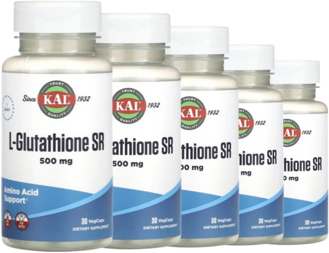 멀티구성 해외직구 KAL L Glutathione 환원형 글루타치온 SR 500mg 베지 30정, 5개 - 쿠팡