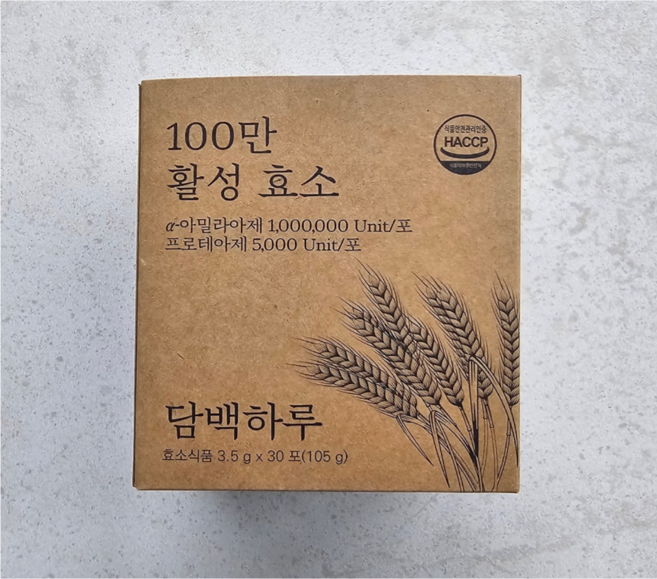 담백하루 100만 활성효소 30p, 2개, 105g