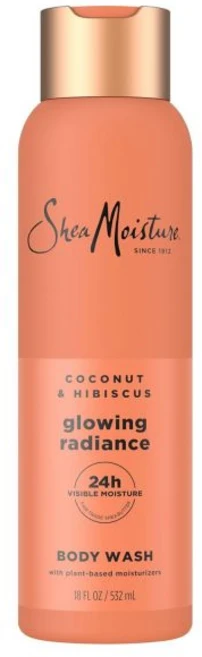시어모이스처 코코넛 히비스커스 바디워시 빛나는 광채 피부를 위한 24시간 가시 수분 18온스, 1개, 532ml - 쿠팡