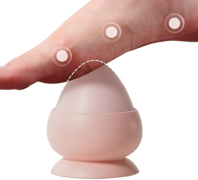 실리콘 흡착식 근막 마사지볼 땅콩볼 발바닥 지압 요가 어깨 등 허리 마사지기, 주황색, 1개