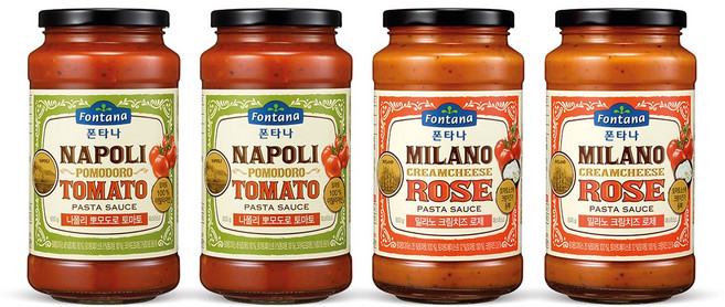 폰타나 토마토 & 로제 파스타 소스 600g - 토마토 2 +로제 2, 4개