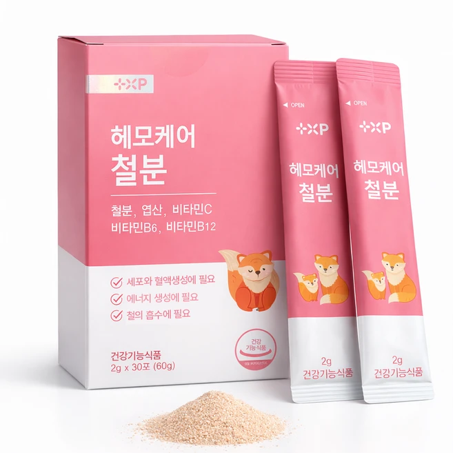 임산부철분 청소년철분 철분제 레몬맛 분말 빈혈 아이 어른공용, 1개, 30회분 - 쿠팡