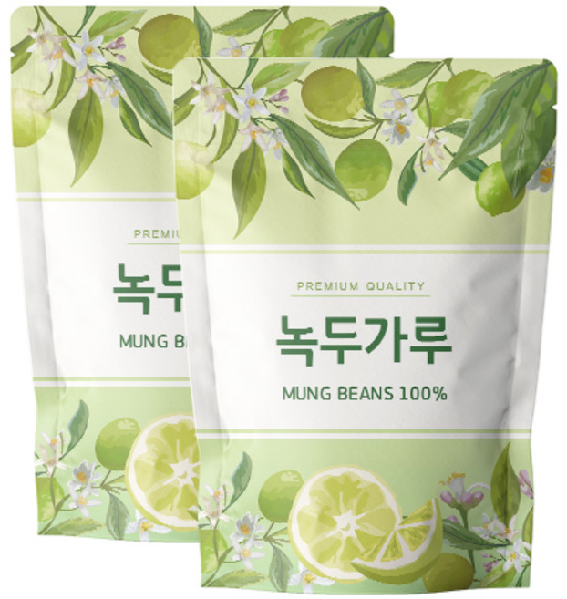 닥터릴리 녹두 가루 분말, 500g, 2개