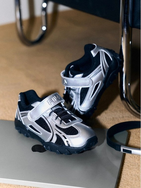 [AK수원점] [휠라키즈] 리틀에샤페 블랙실버 FK261SN01X008