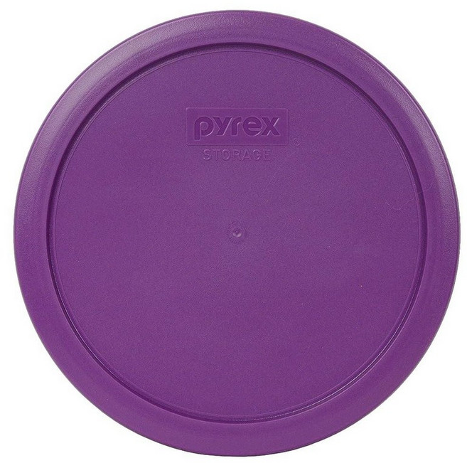 Pyrex 7402-PC 씨슬 퍼플 식품 보관 교체 뚜껑 (이 뚜껑은 Pyrex 7402 6컵 조각 믹싱 볼 및 7203 7컵 유리 그릇에 적합) (2팩) - 미국 제조, 1