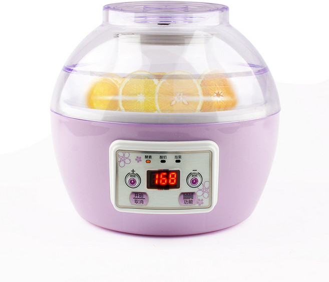 DMWD 다기능 전기 요구르트 메이커 나토 레벤 발효기 자동 와인 과일 효소 기계 유리 라이너 2L, 01 보라색, 1개