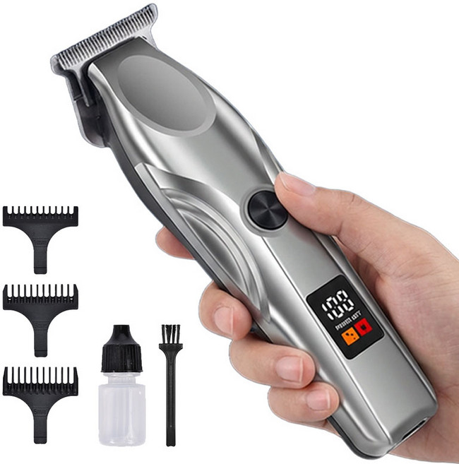 Darlisex 남자 바리깡 전문가용 LED 이발바리깡 가정용 다용도 이발도구 + 4빗세트, SD-908