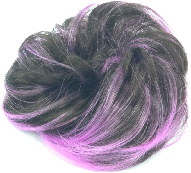 DU004 똥머리 곱창가발 올림머리 24종, 연보라브릿지, 1개