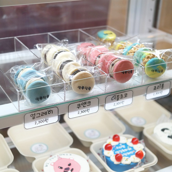 PP봉투 뚱카롱 마카롱 1칸 4칸 쇼케이스 아크릴 진열대 수납함 정리함, W90-1칸