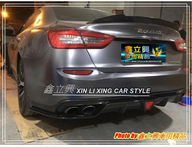 瑪莎拉蒂 總裁 Quattroporte 13-16年 碳纖維 GQ款 後下巴, 1個