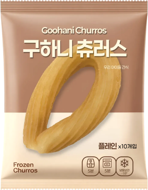 구하니 수제 플레인 찹쌀 츄러스, 10개, 45g