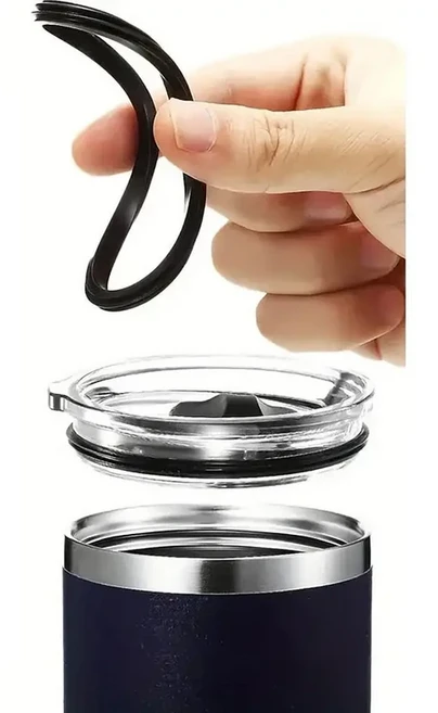 방수 텀블러 뚜껑 가스켓 우수한 밀봉 방지 효과 누출 16OZ 머그컵 여행 20OZ 실리콘 머그잔, 1개, 01 BLACK-1PC