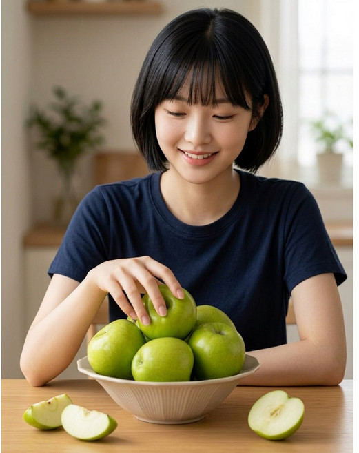 산지직송 26년 햇 청사과 썸머킹 초록사과, 1박스, 1kg(10과)혼합과