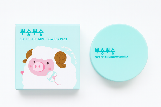 뿌숭뿌숭 민트 파우더팩트 9g, 파우더, 1개