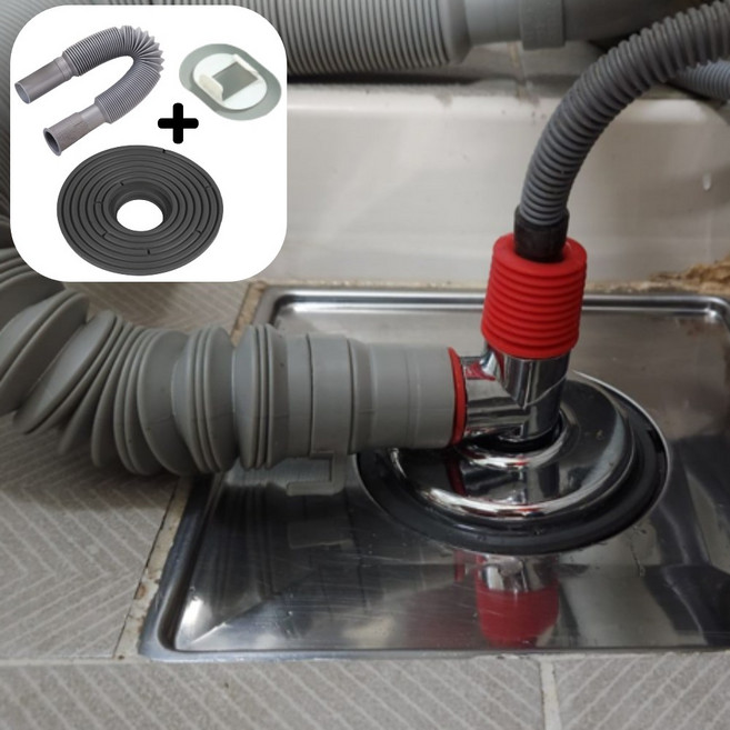 노라앤드 하수구 배수구 트랩 냄새제거 세탁기 호스연결, 1세트