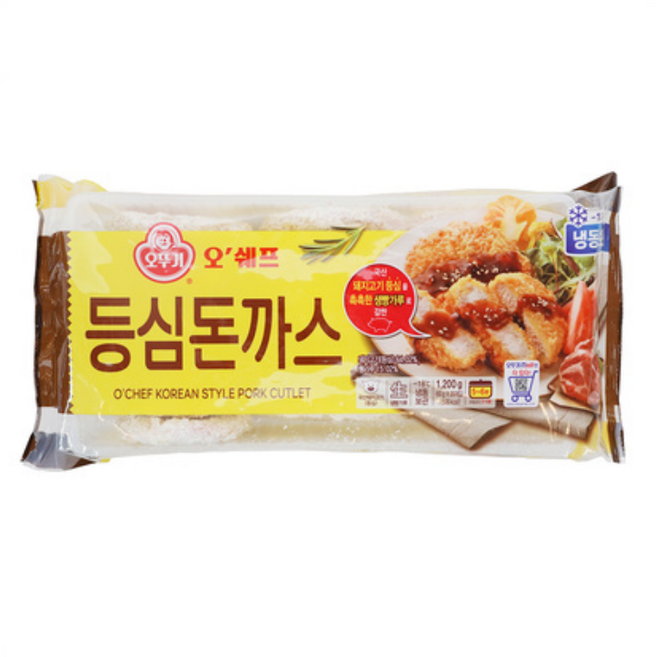 오뚜기 등심돈까스, 1.2kg, 7개