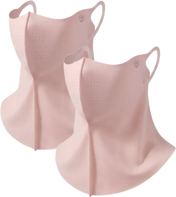 여름필수 모라 자외선차단마스크 등산 골프 1+1, 2개, Pink