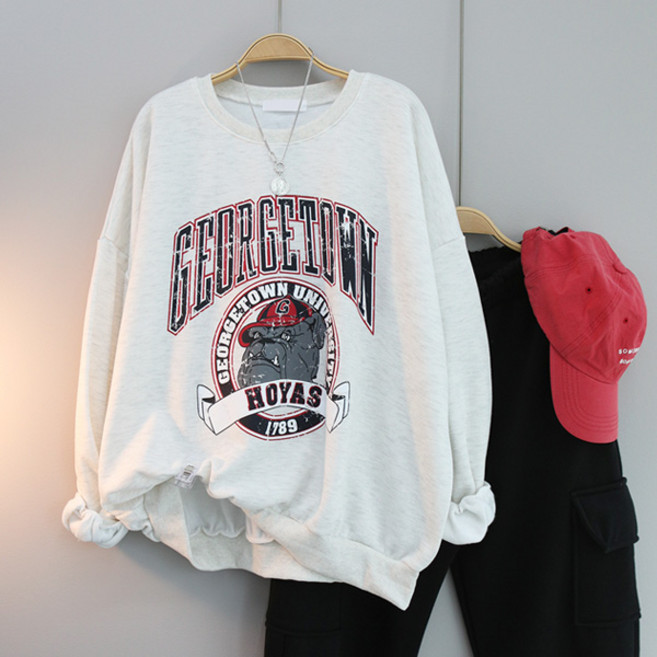 달콩 여성 불독오버핏맨투맨(기모)