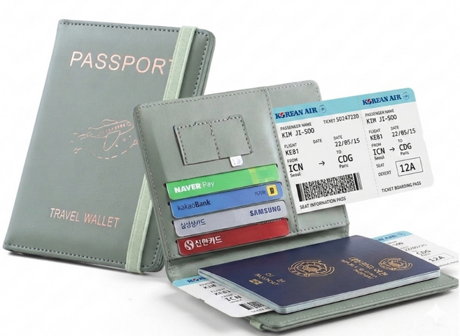 여권케이스 모어데이 RFID 차단 여권지갑 여권 여행용 케이스 해킹방지