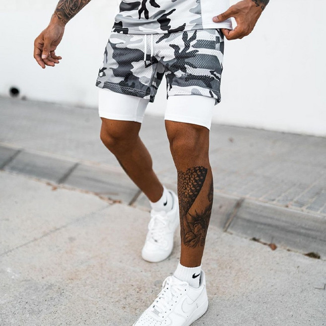 모던허니 남성 레깅스 반바지 하이브리드 투인원 5부팬츠 헬스반바지 러닝팬츠 스윔팬츠