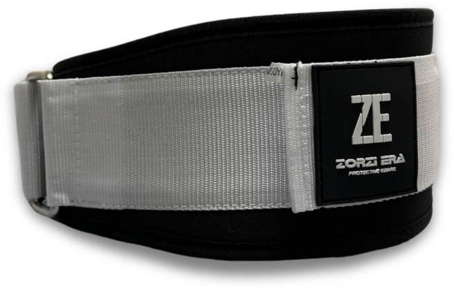 ZORZI ERA 피터기어 리프팅벨트 헬스벨트 소가죽벨트, M, White