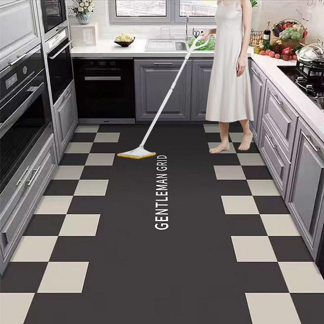 컷팅형 잘라쓰는 주방 발 매트 방수 미끄럼방지 매트 PVC형 바닥 흡수성 북유럽 현관, 1개, 규조토 YY1651
