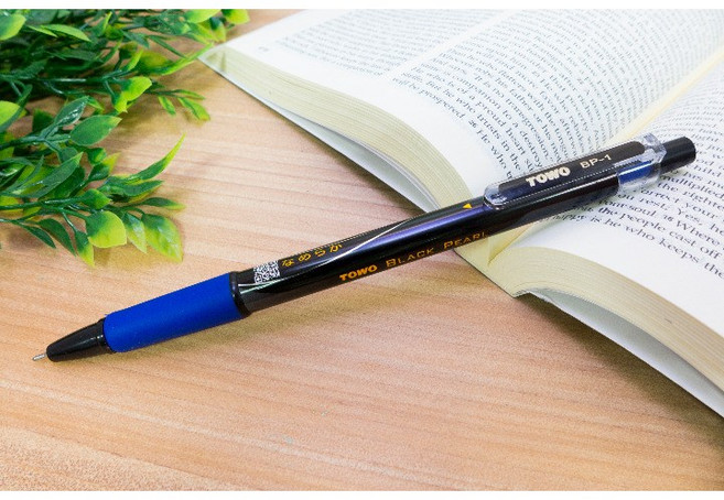 TOWO BP-1 Black Pearl 黑珍珠 中油筆 原子筆 0.7, 1個, BP-1 藍色