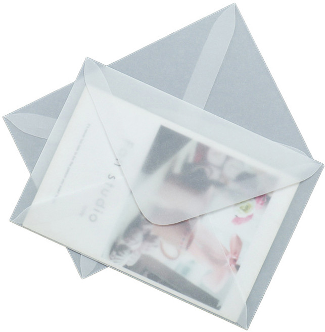 청첩장 반투명 트레싱지 봉투 [5size] 결혼식 초대장 제작