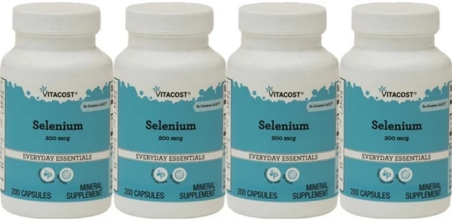 비타코스트 셀레늄 200mcg, 4개, 200정 - 쿠팡