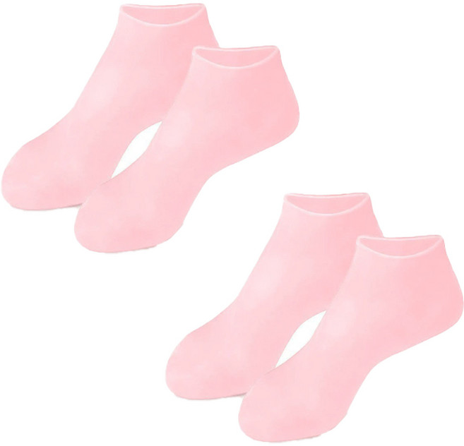 마레앙코 발각질 관리 보습 젤 풋케어 실리콘 양말, 핑크, 2set, 1개입