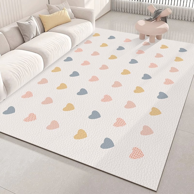 방수 미끄럼방지 애견매트 5mm 대형 발코니 베란다 거실 복도 강아지 방수매트, 1개, FL003-하트